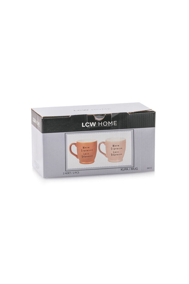 Create Your Style with Uzg Store |   Text Printed Ceramic Mug Set of 2 260 ml - 4