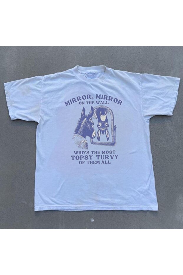 White Unisex Oversize Dtf Printed