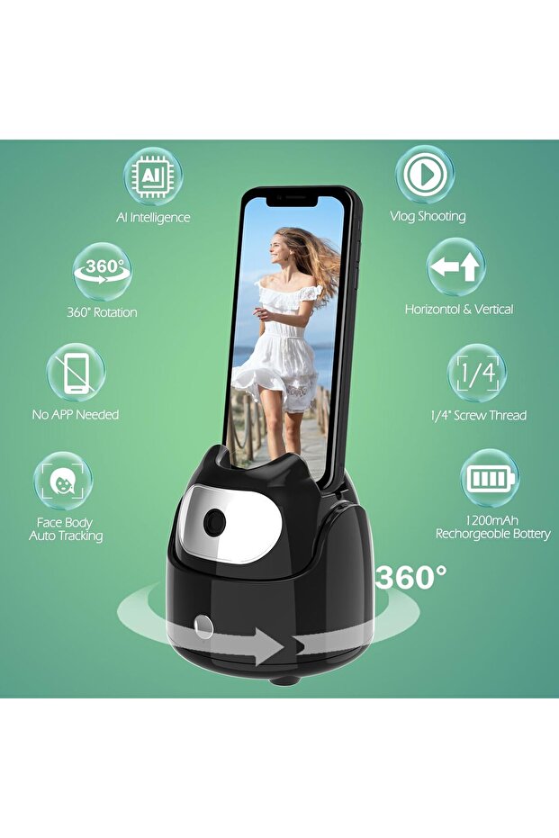 Auto Face Tracking Tripod 360° Rotation - 6
