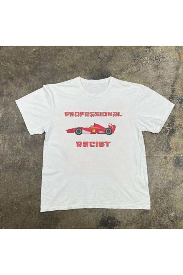White Unisex Oversize Dtf Printed