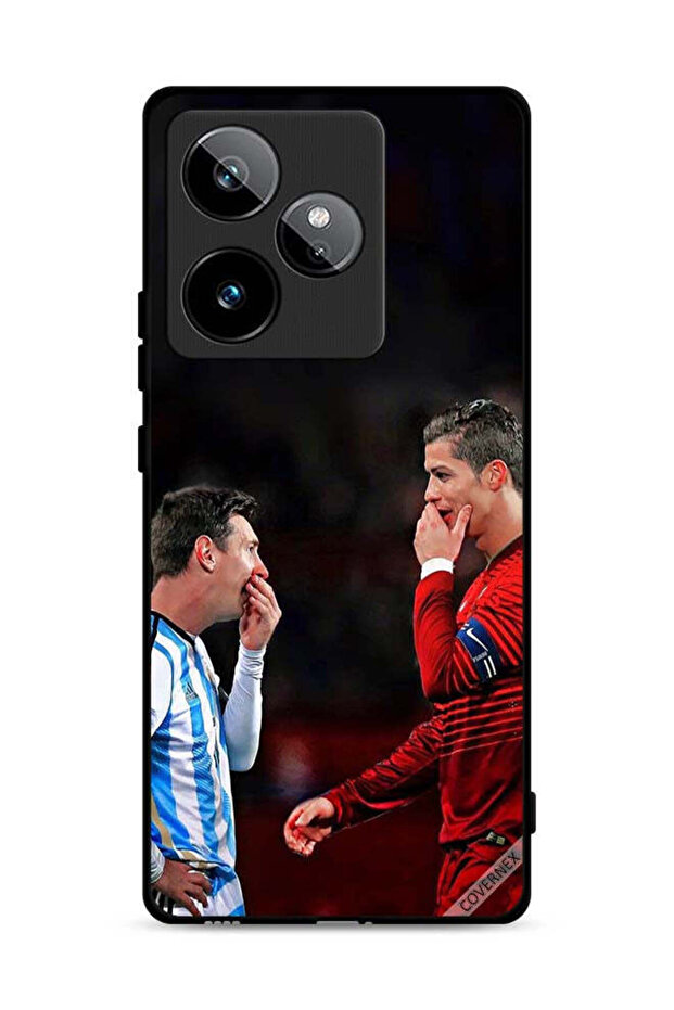 غطاء حماية لهاتف Realme GT 7 5G رونالدو وميسي في إطار واحد