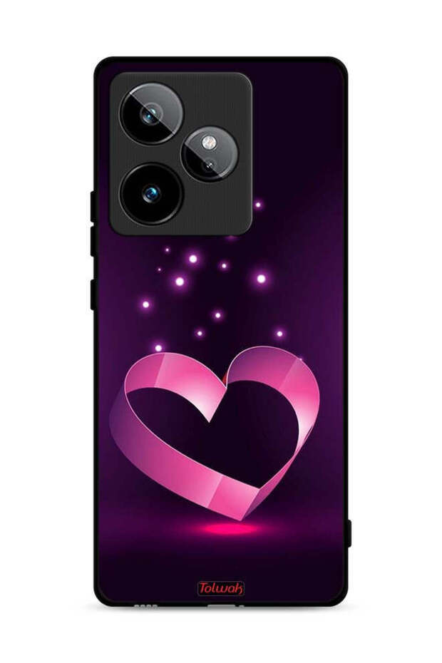 غطاء حماية لهاتف Realme GT 7 5G برسومات قلب
