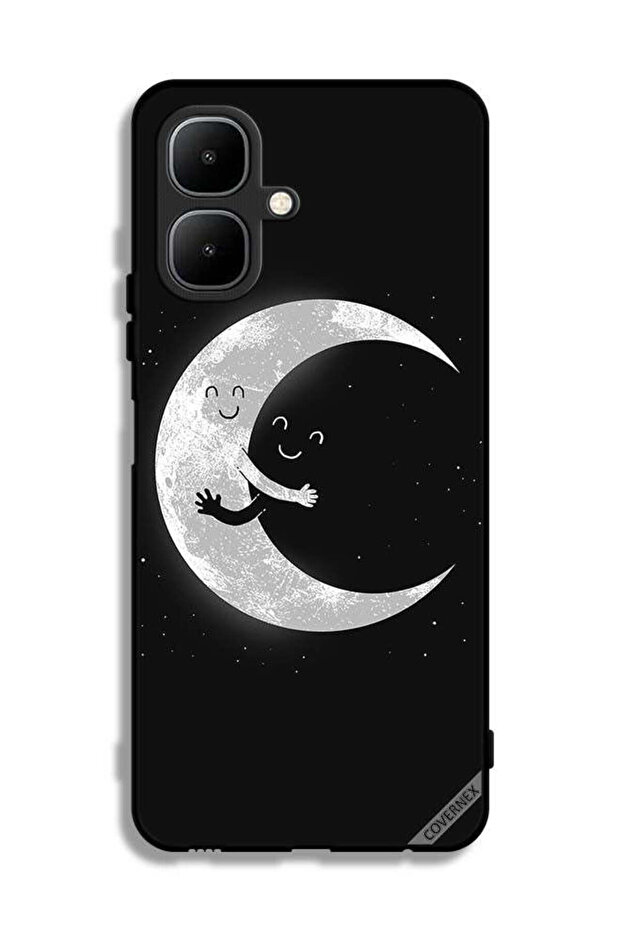 Tecno Pop 10 Protective Case Cover Moon & Dark Sky Hug