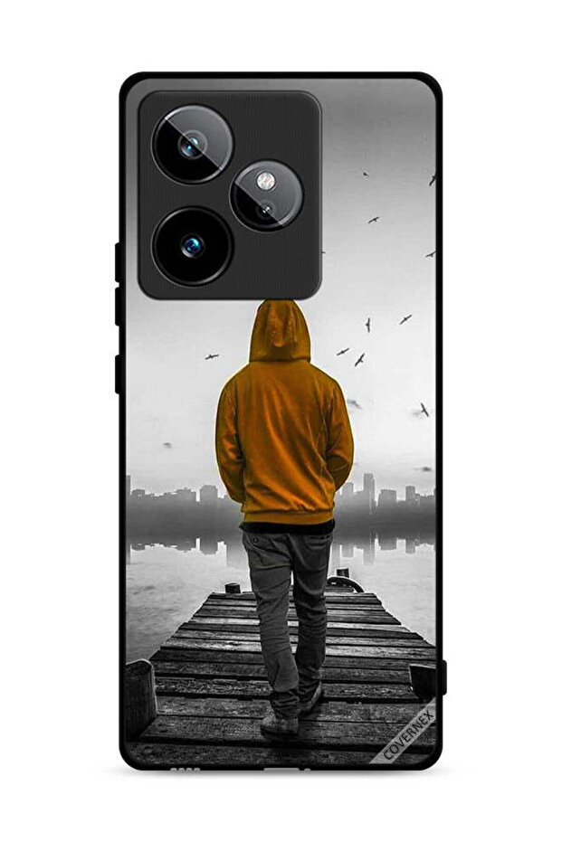 غطاء حماية لهاتف Realme GT 7T 5G بتصميم فتى حزين يمشي