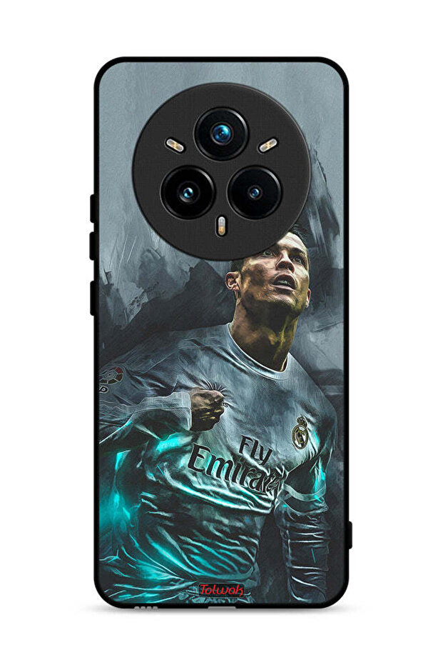 غطاء حماية لهاتف Realme 14 Pro Plus 5G برسومات كريستيانو رونالدو