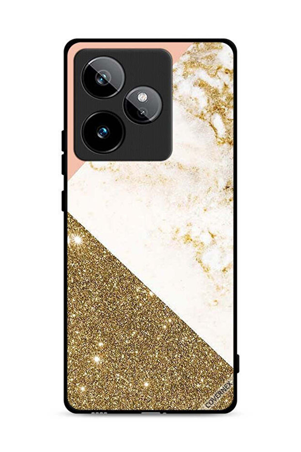 غطاء حماية لهاتف Realme GT 7T 5G بنقشة لامعة ورخامية