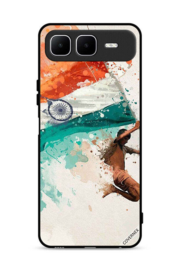 غطاء حماية لهاتف Infinix Smart 10 Plus يحمل علم الهند أثناء الطيران