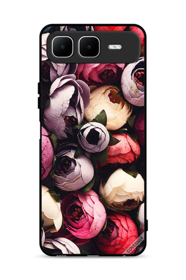 غطاء حماية لجهاز Infinix Smart 10 Plus - وردي داكن مخروطي