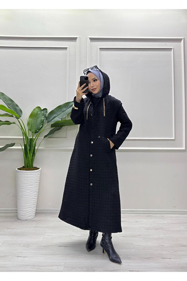 KAPİTONE DÜĞMELİ MONT - 1