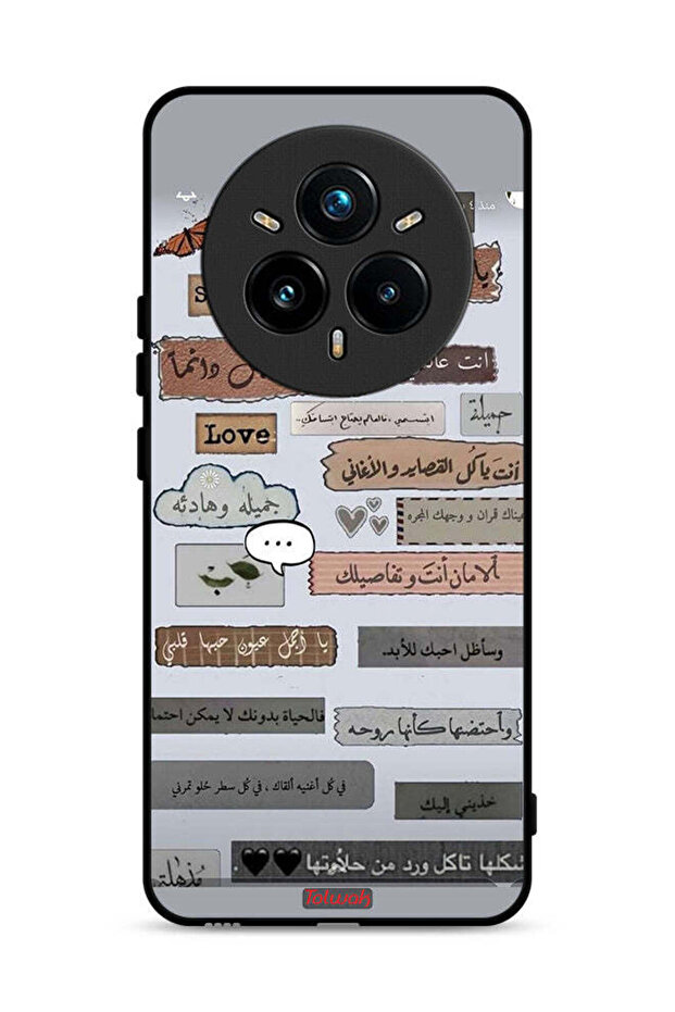غطاء حماية لهاتف Realme 14 Pro Plus 5G بعبارات حب عربية