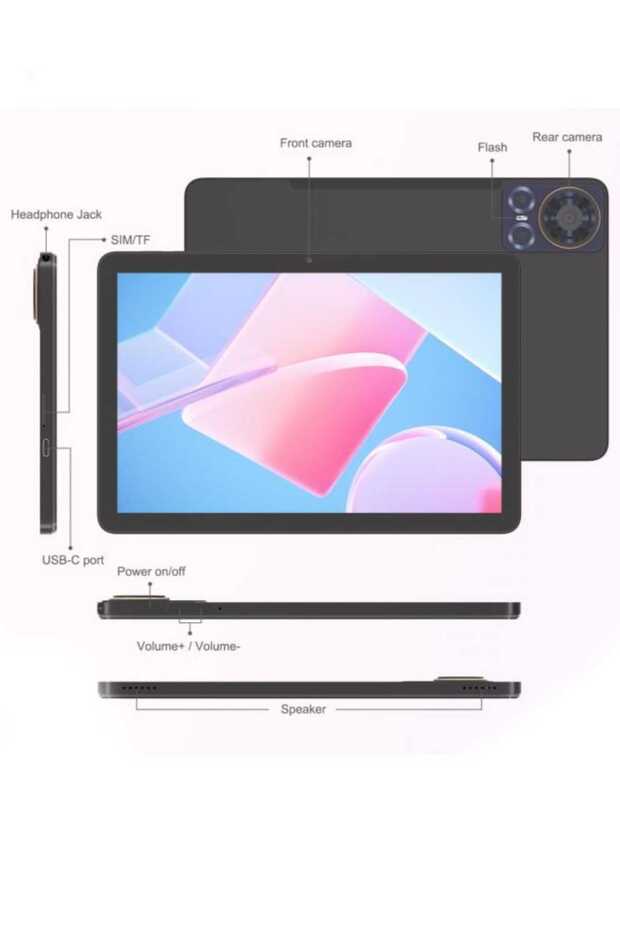 CM8300 Plus تابلت أندرويد ذكي بشاشة 10.1 بوصة وذاكرة وصول عشوائي (RAM) سعة 8 جيجابايت وذاكرة داخلية سعة 1 تيرابايت وشبكة 5G مع لوحة مفاتيح بلوتوث. - 4