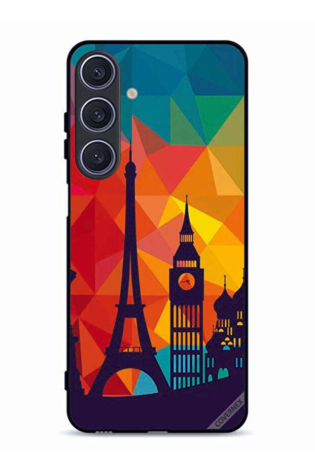 غطاء حماية لهاتف Samsung Galaxy A17 بنمط باريس الملون
