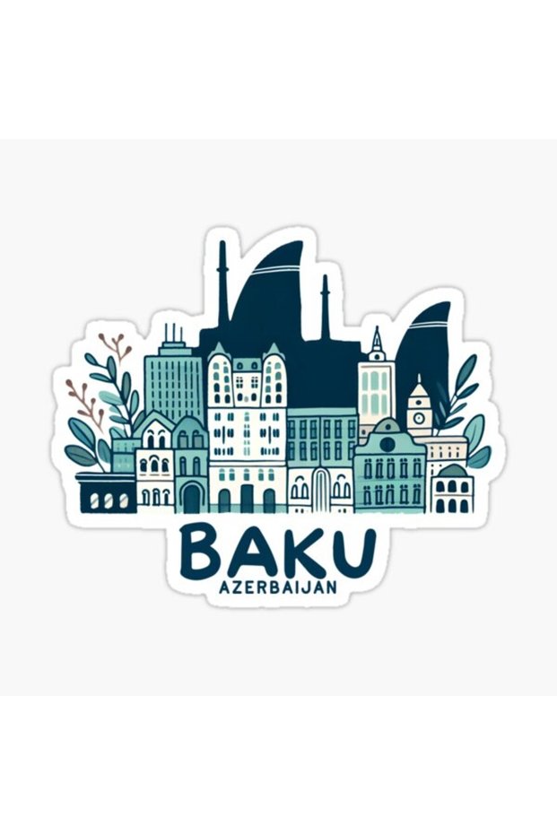 Baku Azerbaijan Sticker Car Auto Sticker Label 19cm