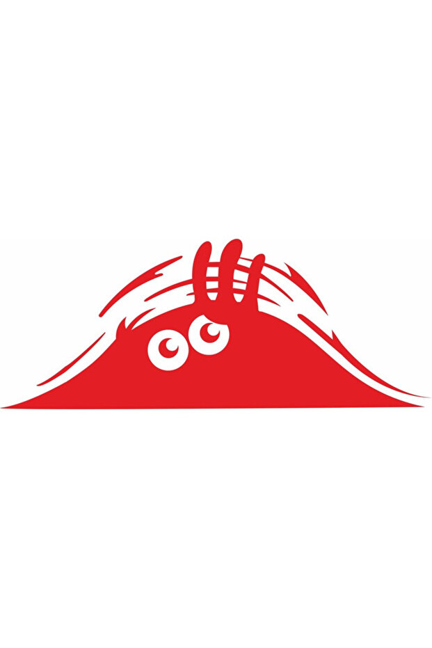 Shadow Eye Eyes Sticker Looking Out of Luggage Red Color 22cm
