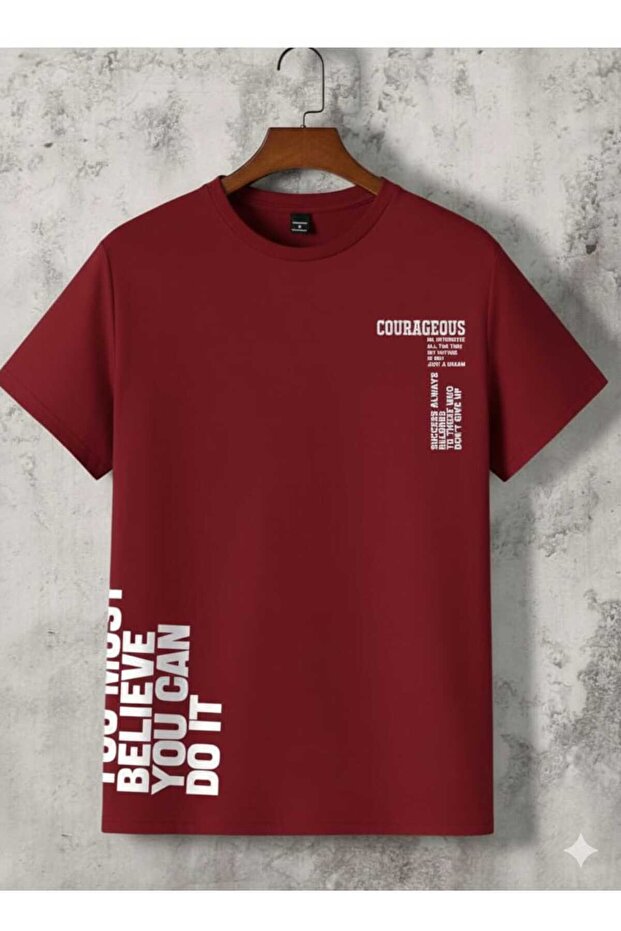 Unisex Men/Women Belıeve Custom Printed Oversize Cotton T-Shirt