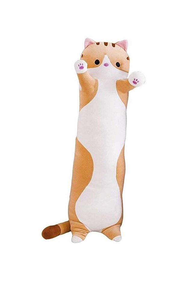 Plush Cat Shaped Stuffed Pillow - Brown - 50cm