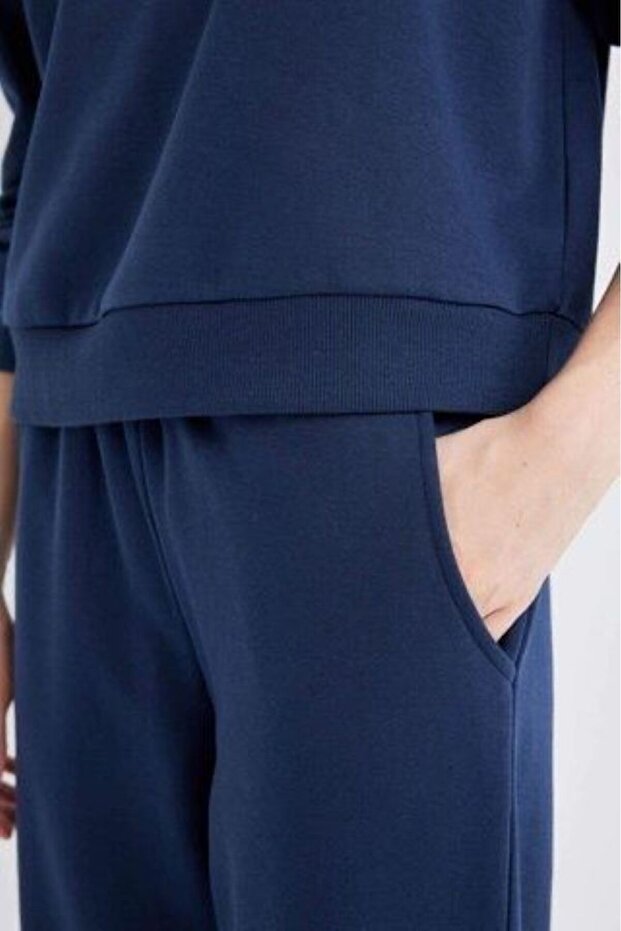 Regular Fit Normal Kalıp Basic Sweatshirt - 5