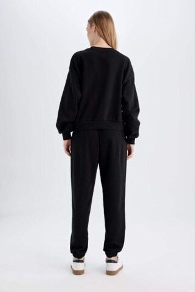 Regular Fit Normal Kalıp Basic Sweatshirt - 4