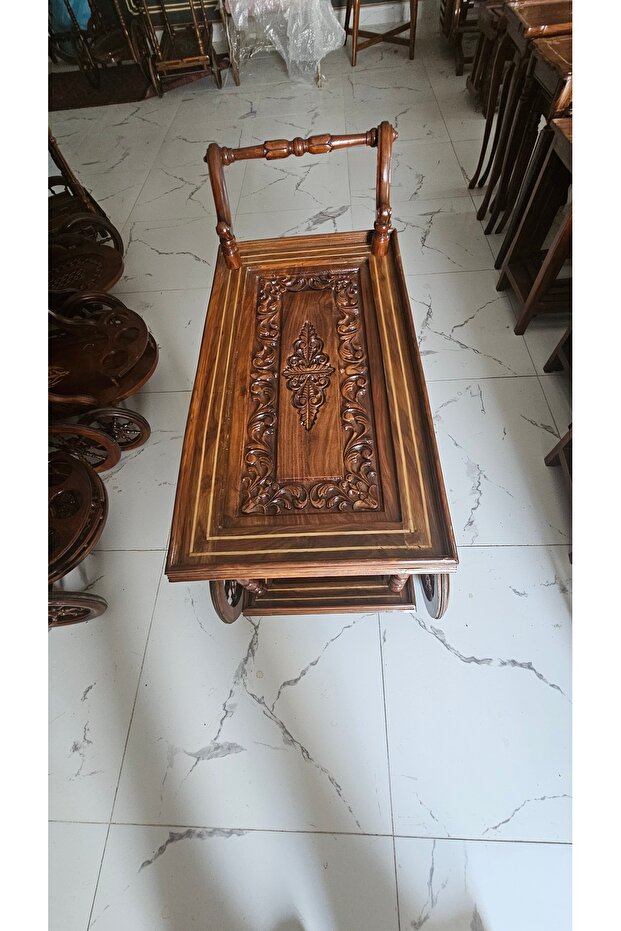 Ahşap servis arabası - 4