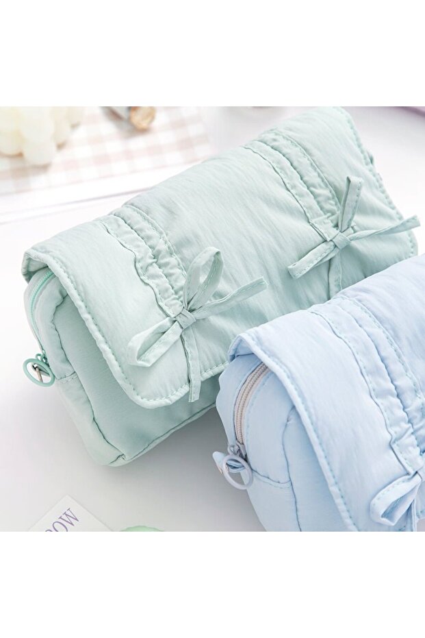 حافظة أقلام رصاص من كاواي، متعددة الأقسام، مزودة بفيونكة - 1