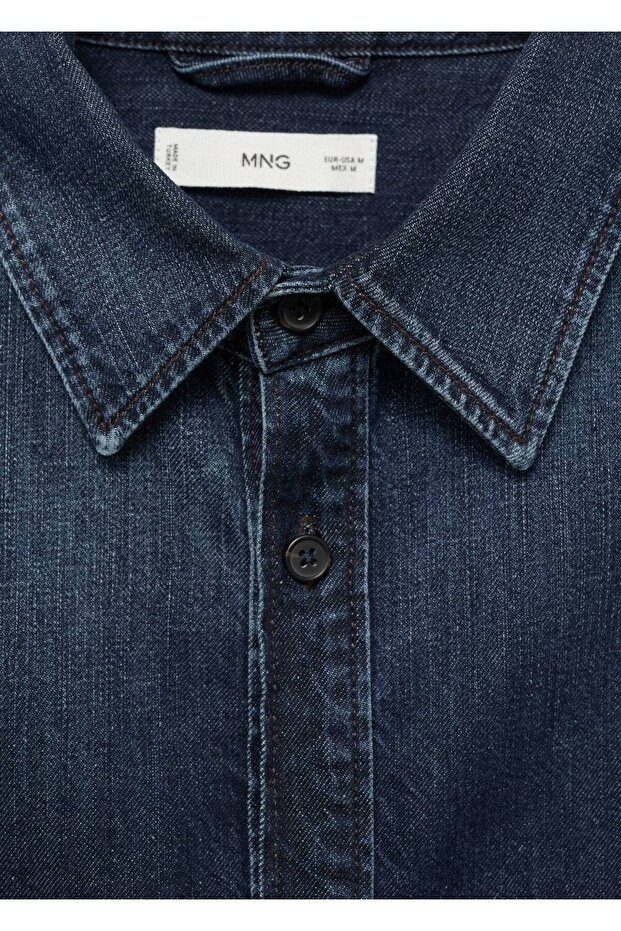 Cepli denim gömlek ceket - 6