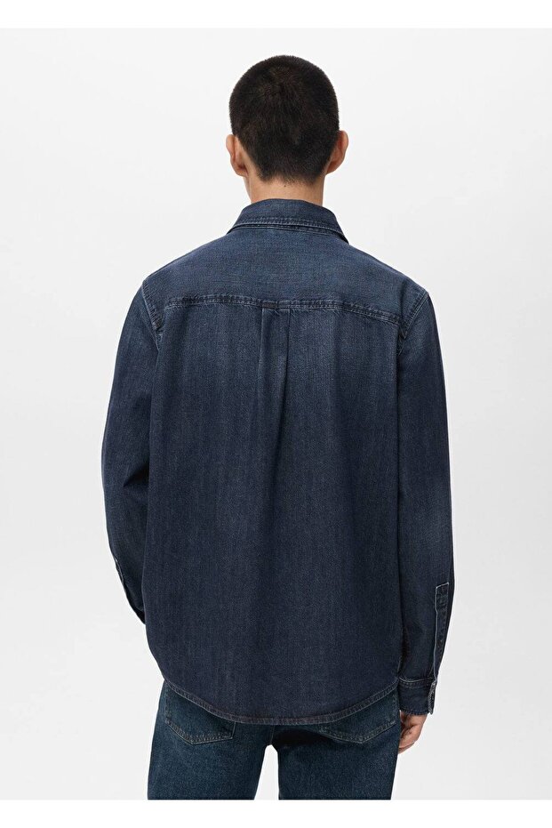 Cepli denim gömlek ceket - 4