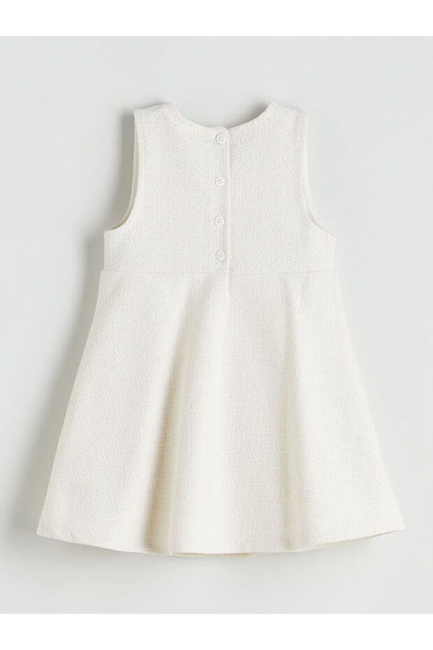 LCW Bisiklet Yaka Fiyonk Detaylı Kız Çocuk Elbise (W5) - 4