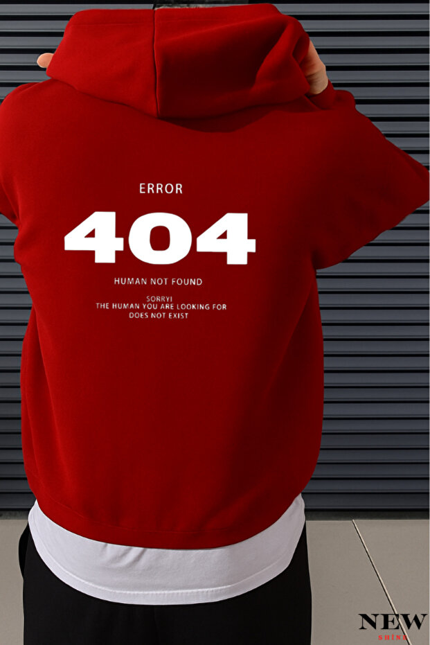 سويت شيرت مطبوع عليه رسالة "خطأ 404: غير مُستجد" - 1