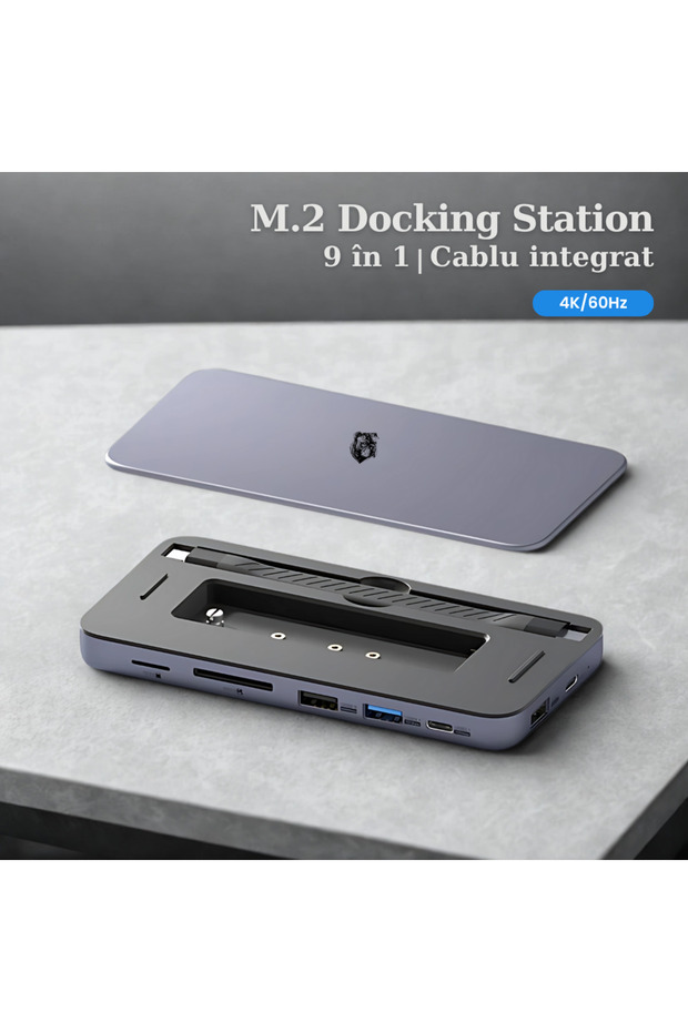 A.Shield One 9-in-1 USB-C Dock/Hub with M.2 NVMe SSD support, HDMI 4K, 100W PD, SD/TF - 3