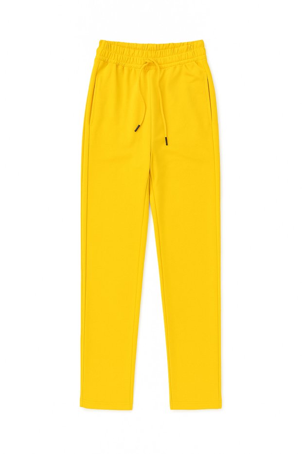 Baggy Pants with Elastic Waistband and Drawstring, 2-Ply Combed Cotton, Flared Leg, Comfortable Oversized Fit.