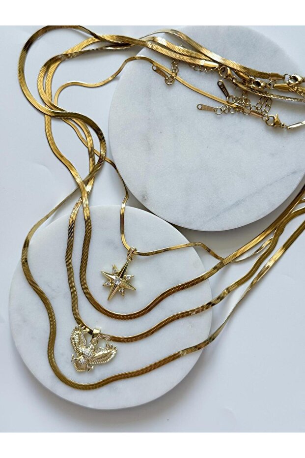 ÇELİK ÇOKLU KOLYE SETİ - 1