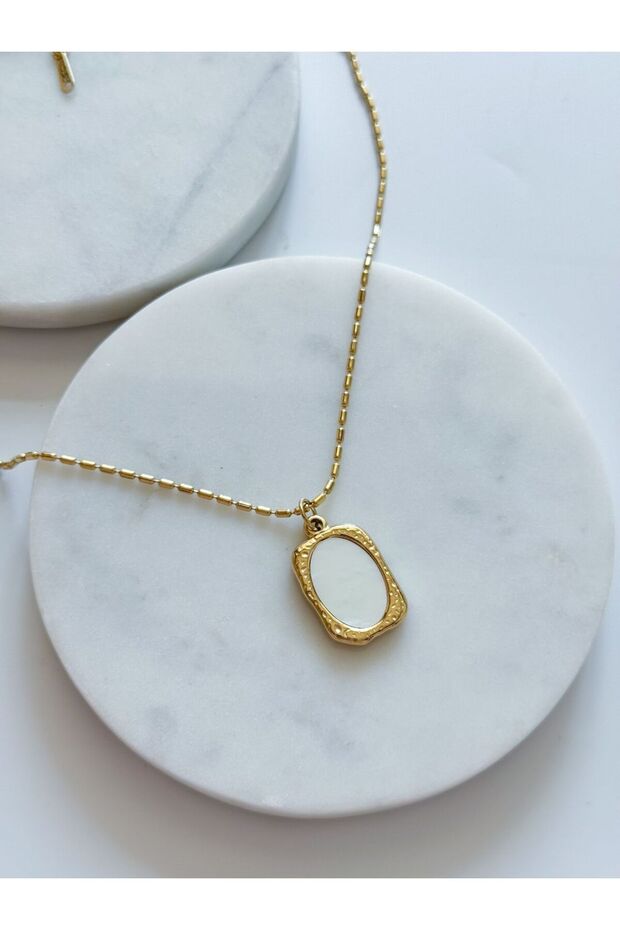 ÇELİK SEDEFLİ UÇ KOLYE - 1