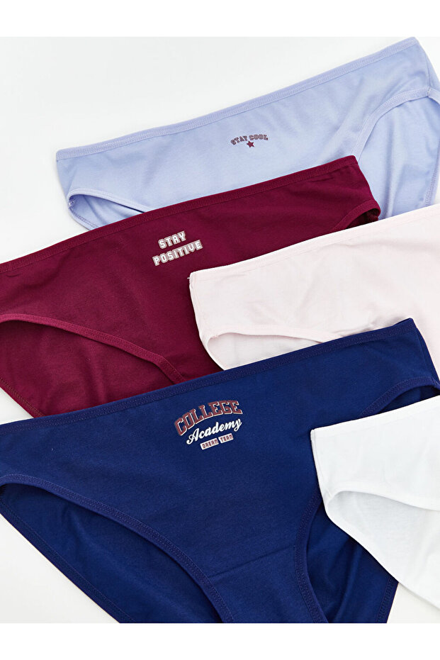 اصنع أسلوبك من متجر UZG |   ملابس داخلية بيكيني مطبوعة، عبوة من 5 قطع - 3