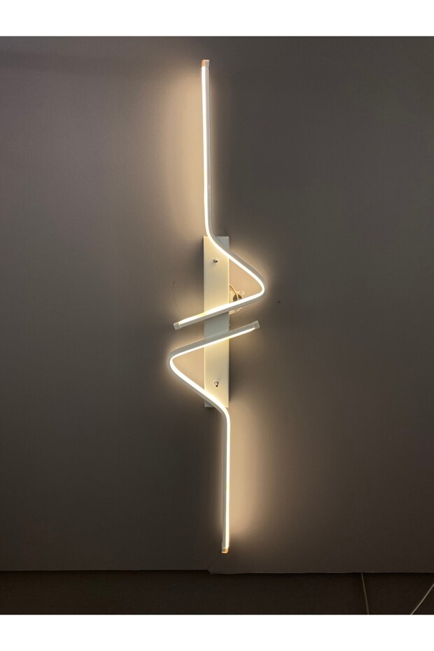 Yüksek Aydınlatmalı Z Model Beyaz Led Aplik Avize Modern, 3 Renk Aydınlatma - 3