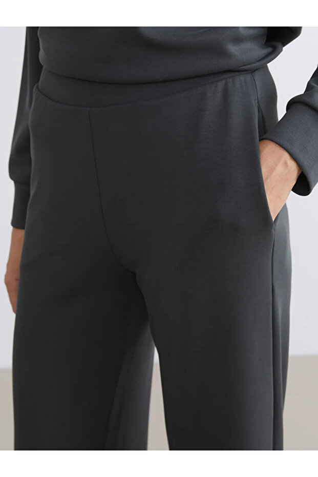 LCW VisionAntrasit Beli Lastikli Geniş Paça Kadın Eşofman Altı - 3