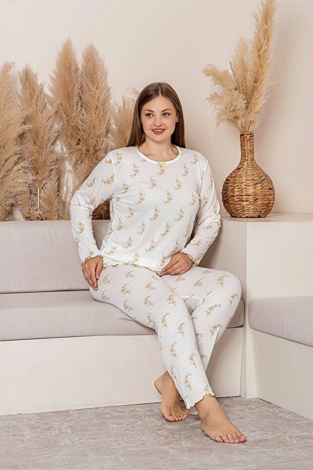 Long Sleeve Plus Size Pajama Set - Floral Print, Pinterest Basic