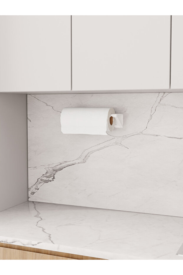 Yapışkanlı Kağıt Havlu Peçetelik - Yapışkanlı Peçete Askılık - Havluluk Banyo Askısı - 1