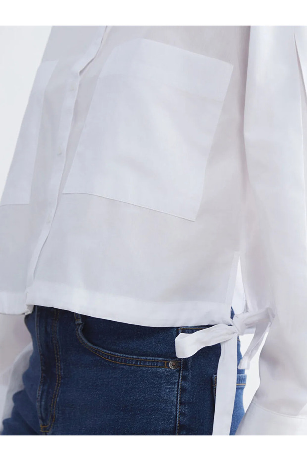 Oversize Poplin Kadın Gömlek - 1