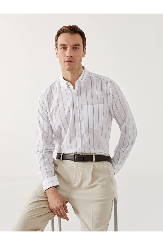 Ανδρικό πουκάμισο Regular Fit Poplin - 6