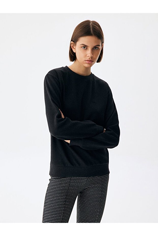 Siyah Sweatshırt - 5