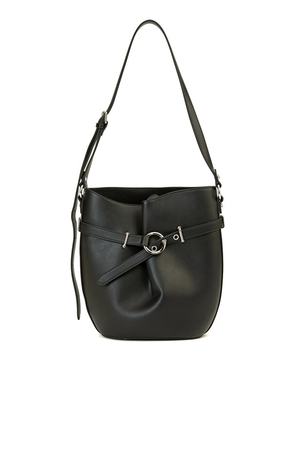 Siyah Kadın Postacı Çanta - 1