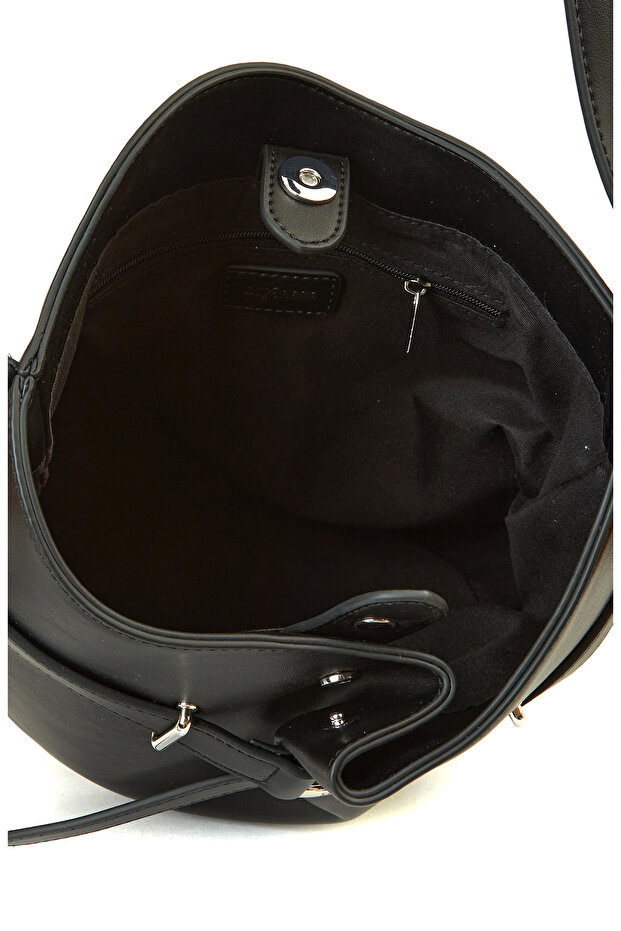 Siyah Kadın Postacı Çanta - 5