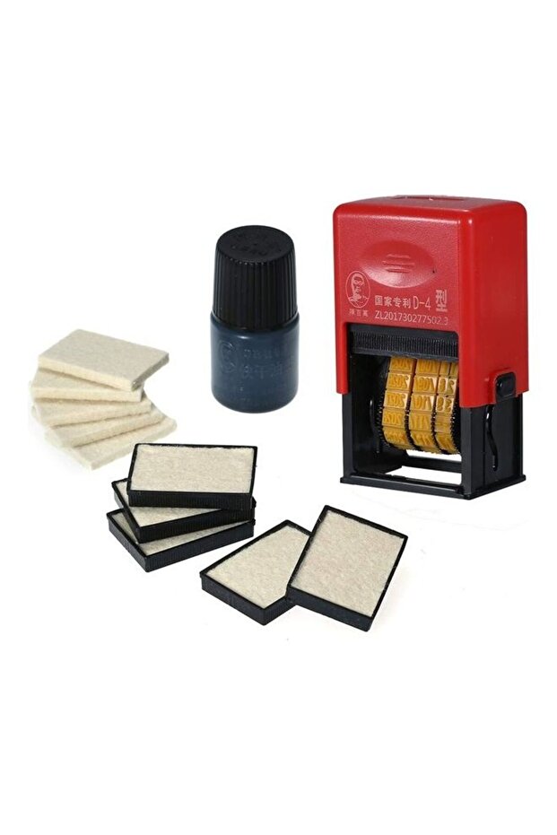 Handheld Portable Date Stamp Kit Multicolour - 1