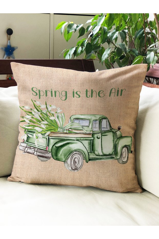 Floral Pattern Printed Velvet Throw Pillow Cover 43X43Cm