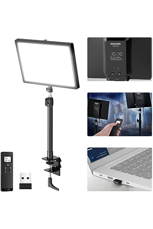 GL25B 12.9" Streaming Key Light, 2.4G RT100 Remote & PC/Mac APP Control 25W 2300Lux/0.5m 2900 - 2
