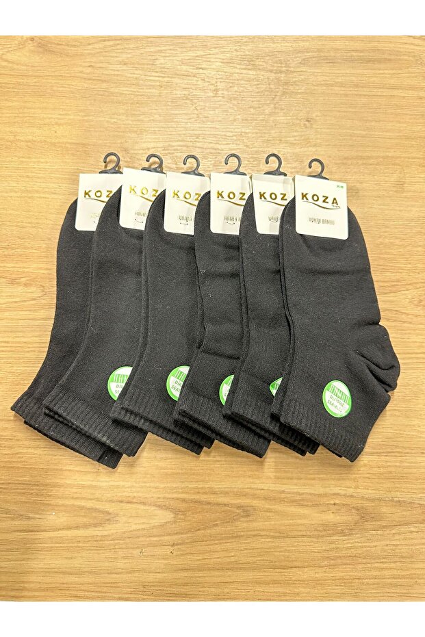 KADIN BAMBU DİKİŞSİZ BURUN 6'LI ÇORAP - 1