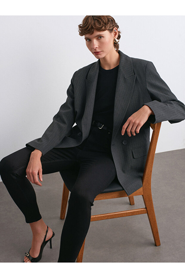 60767 Blazer Ceket-Antrasit - 1
