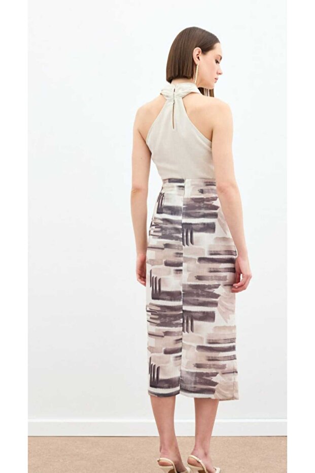 Halter Yaka Crop Bluz - 5