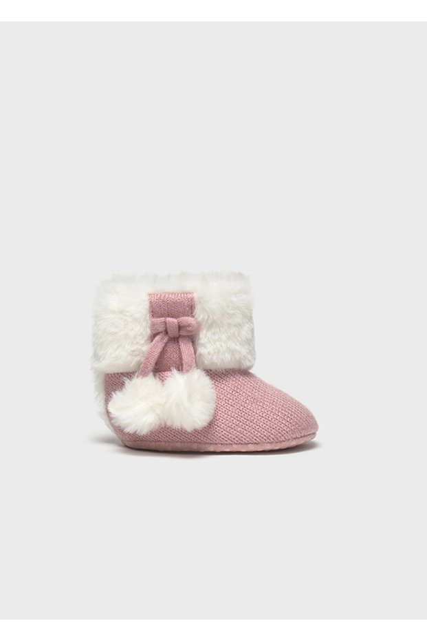 Baby Girl Newborn Pompom Knitted Boots 9954