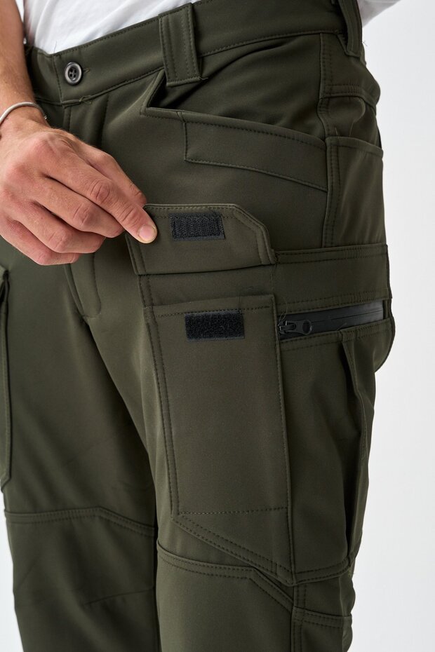 Soft Shell Wind, Water & Cold Proof Winter Tactical Pants with Fleece Inside E218 - 5
